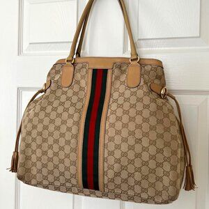 GUCCI GG Canvas Tote - Beautiful Vintage Style (GUC)